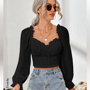 Black corset crop top